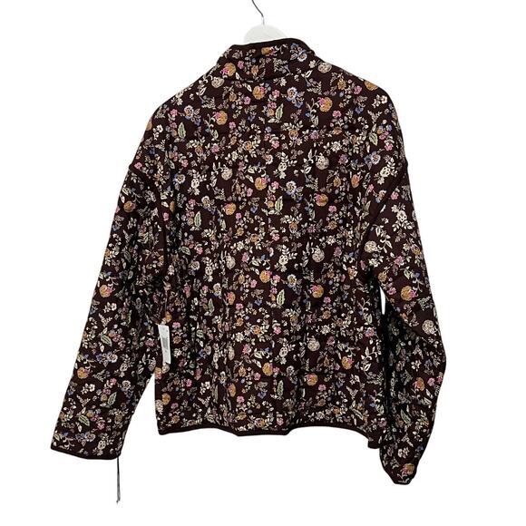 BAGATELLE COLLECTION WOMENS SIZE XLARGE FLORAL COTTON QUILTED JACKET BROWN NEW - Picture 5 of 15